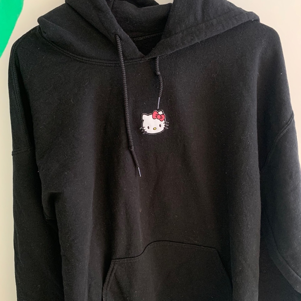 Black hello kitty custom hoodie
